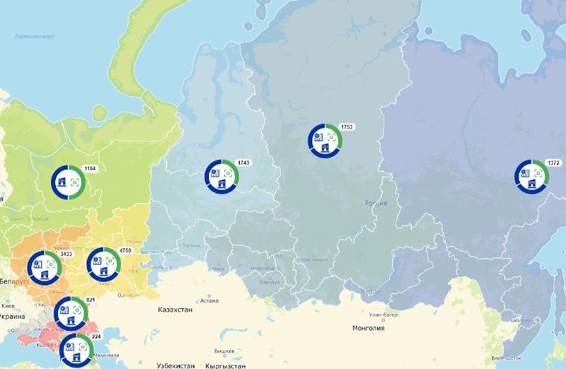 Более 15 тысяч площадок для бизнеса нанесено на Инвестиционную карту России